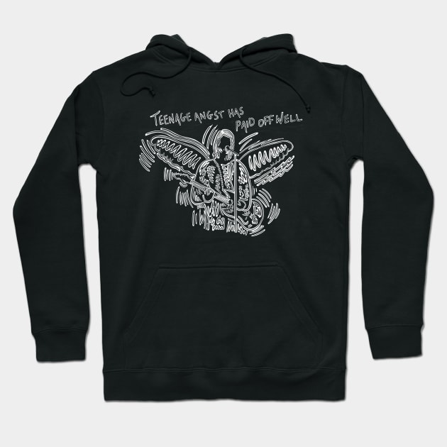 Kurt Grunge Rock Music Band Hoodie by Jamie Collins